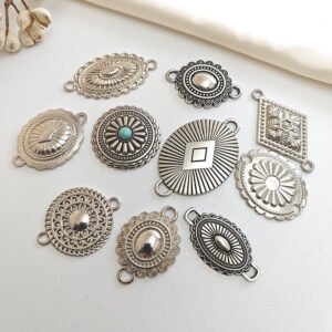 Vintage Bohemian Carved Metal Cabinet Knobs and Furniture Hardware Pulls